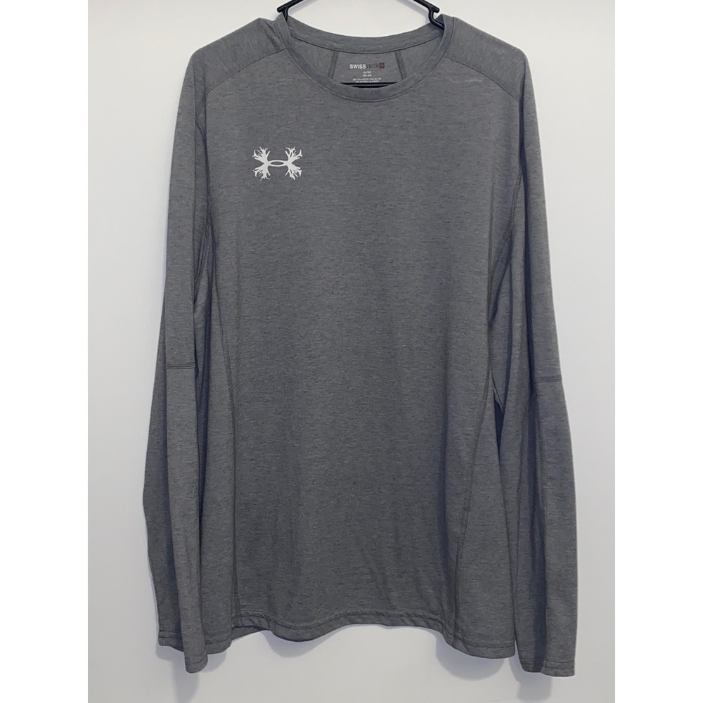 Swiss Tech Mens Performance Long Sleeve Shirt‎ XL Grey Antler Graphic SM47Y043H
